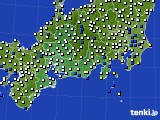 2021年05月21日の東海地方のアメダス(風向・風速)