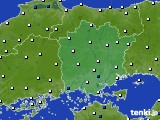 岡山県のアメダス実況(風向・風速)(2021年05月22日)
