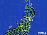 東北地方のアメダス実況(日照時間)(2021年05月24日)