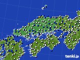 2021年05月25日の中国地方のアメダス(風向・風速)