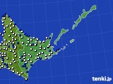 道東のアメダス実況(風向・風速)(2021年05月25日)