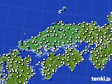 2021年05月27日の中国地方のアメダス(風向・風速)