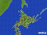 北海道地方のアメダス実況(気温)(2021年06月03日)