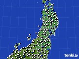 2021年06月05日の東北地方のアメダス(風向・風速)