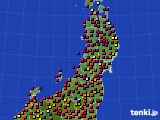 東北地方のアメダス実況(日照時間)(2021年06月07日)