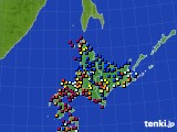 2021年06月08日の北海道地方のアメダス(日照時間)