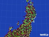 東北地方のアメダス実況(日照時間)(2021年06月09日)