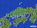 2021年06月10日の中国地方のアメダス(風向・風速)