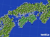 2021年06月11日の四国地方のアメダス(風向・風速)