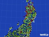 東北地方のアメダス実況(日照時間)(2021年06月13日)