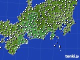 2021年06月13日の東海地方のアメダス(風向・風速)