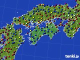 四国地方のアメダス実況(日照時間)(2021年06月14日)