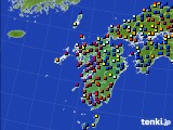 九州地方のアメダス実況(日照時間)(2021年06月14日)