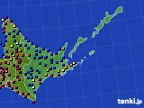 道東のアメダス実況(日照時間)(2021年06月14日)