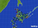 2021年06月15日の北海道地方のアメダス(日照時間)