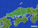 中国地方のアメダス実況(降水量)(2021年06月16日)