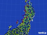 東北地方のアメダス実況(日照時間)(2021年06月16日)