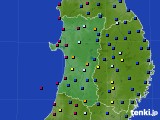 秋田県のアメダス実況(日照時間)(2021年06月16日)