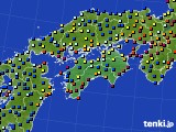 四国地方のアメダス実況(日照時間)(2021年06月17日)