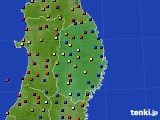 岩手県のアメダス実況(日照時間)(2021年06月18日)