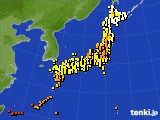 アメダス実況(気温)(2021年06月18日)