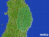 岩手県のアメダス実況(気温)(2021年06月18日)