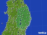 岩手県のアメダス実況(風向・風速)(2021年06月18日)