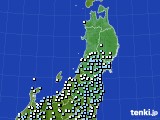 東北地方のアメダス実況(降水量)(2021年06月19日)
