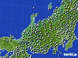 北陸地方のアメダス実況(降水量)(2021年06月19日)