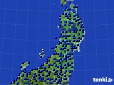 東北地方のアメダス実況(日照時間)(2021年06月19日)