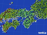 近畿地方のアメダス実況(日照時間)(2021年06月19日)