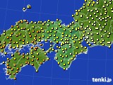 近畿地方のアメダス実況(気温)(2021年06月19日)