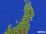 2021年06月20日の東北地方のアメダス(気温)