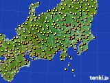 関東・甲信地方のアメダス実況(気温)(2021年06月20日)