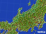 北陸地方のアメダス実況(気温)(2021年06月20日)