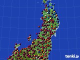 東北地方のアメダス実況(日照時間)(2021年06月21日)