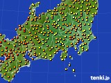 関東・甲信地方のアメダス実況(気温)(2021年06月21日)