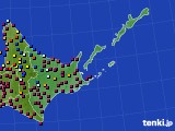 道東のアメダス実況(日照時間)(2021年06月22日)