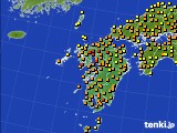 九州地方のアメダス実況(気温)(2021年06月22日)