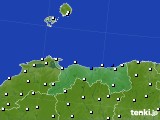 鳥取県のアメダス実況(風向・風速)(2021年06月22日)