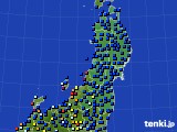 東北地方のアメダス実況(日照時間)(2021年06月23日)