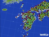 九州地方のアメダス実況(日照時間)(2021年06月23日)
