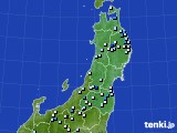 東北地方のアメダス実況(降水量)(2021年06月24日)