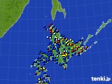 2021年06月24日の北海道地方のアメダス(日照時間)