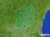 栃木県のアメダス実況(日照時間)(2021年06月24日)