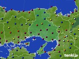 兵庫県のアメダス実況(日照時間)(2021年06月24日)