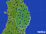 岩手県のアメダス実況(日照時間)(2021年06月24日)