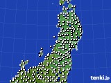 東北地方のアメダス実況(風向・風速)(2021年06月24日)