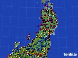 東北地方のアメダス実況(日照時間)(2021年06月25日)
