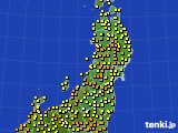 東北地方のアメダス実況(気温)(2021年06月25日)